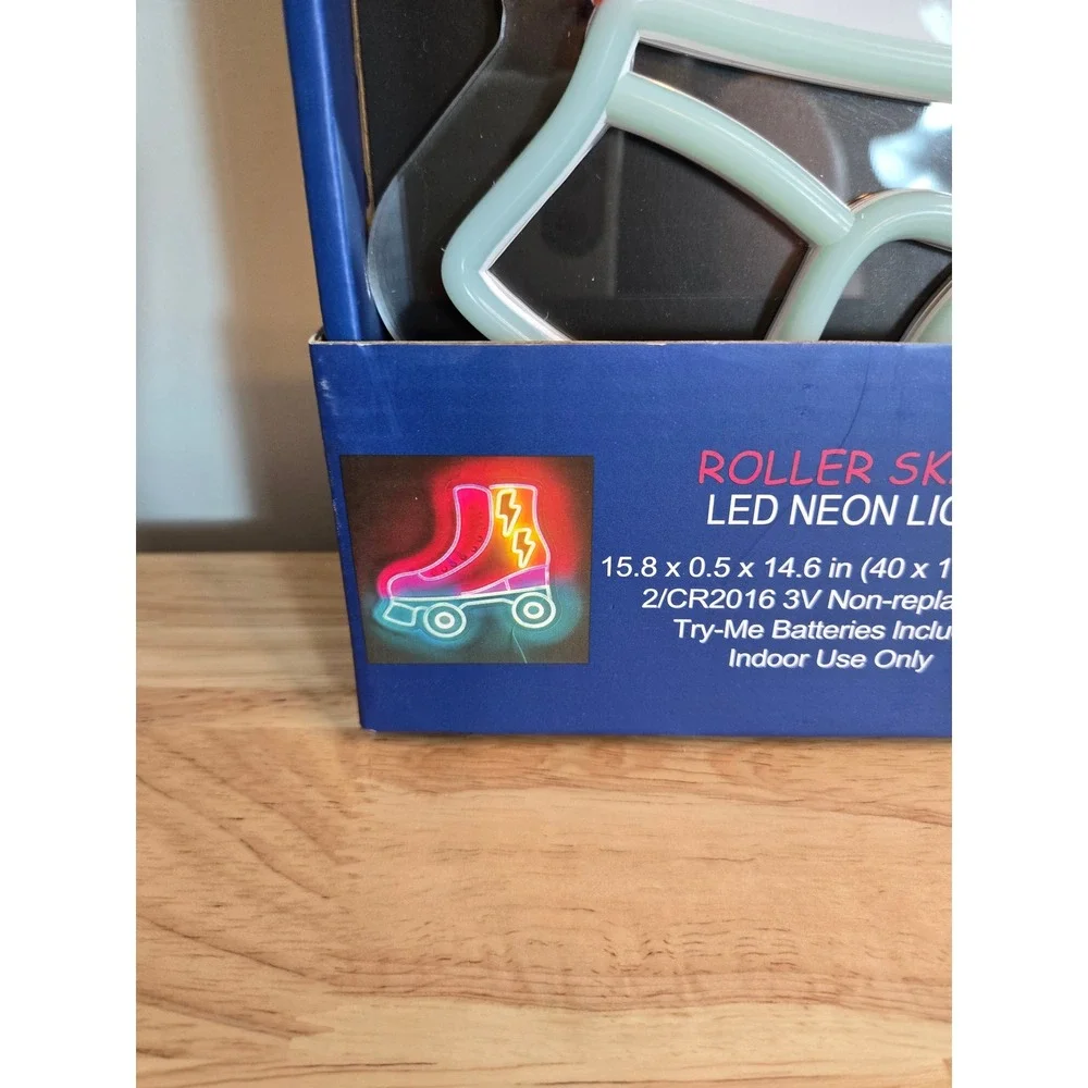 Hobby Lobby Roller Skate LED Neon Light Pink Yellow USB Powered Wall Decor